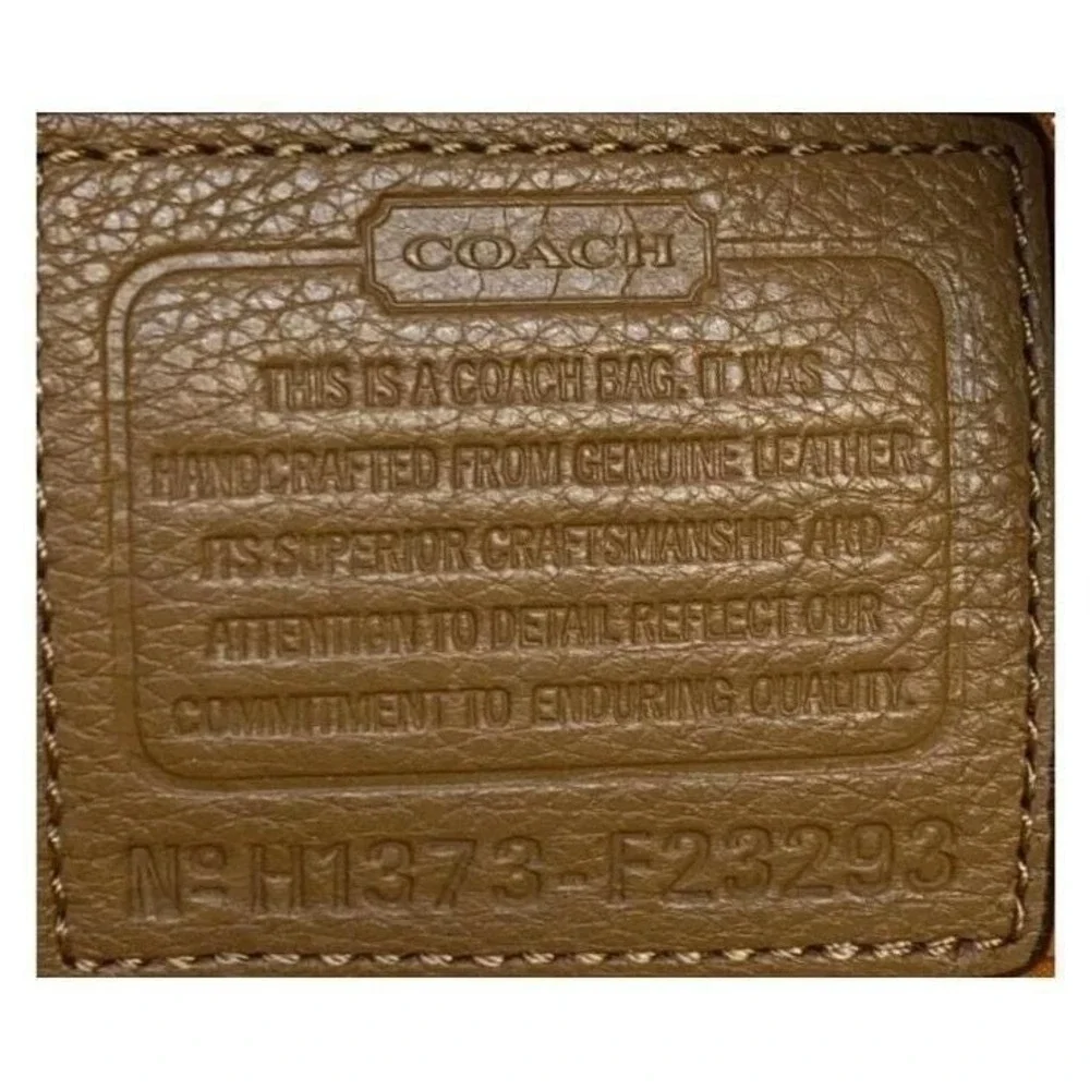 Coach Leather Hobo Shoulder/H Bag Tan Gold‎ Creed E1373-F23293 - Designer #1487